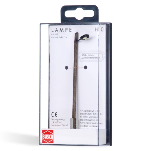 BUSCH 4159 H0 Lampe mit Holzmast 