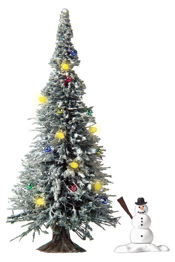Preview: BUSCH 5409 H0 Weihnachtsbaum mit LED-Beleuchtung 