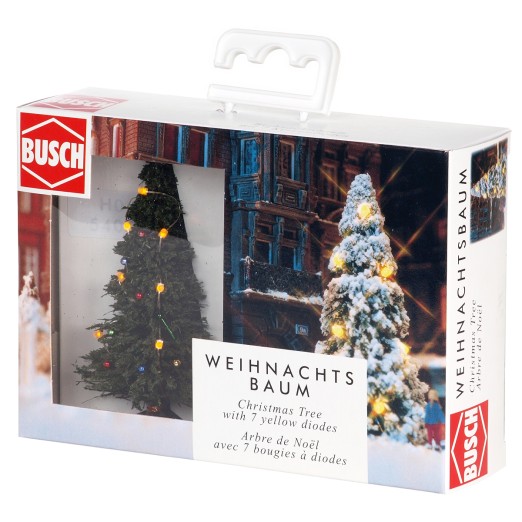 BUSCH 5413 H0 Weihnachtsbaum mit LED-Beleuchtung 
