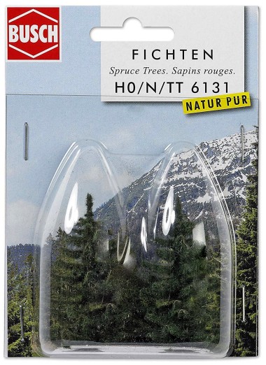 Preview: BUSCH 6131 H0/TT 2 Fichten 55 mm 