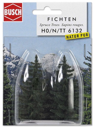 Preview: BUSCH 6132 H0/TT 2 Fichten 70 mm 