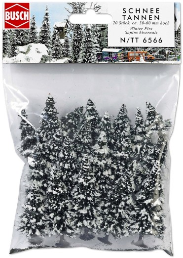 BUSCH 6566 N/TT Schneetannen 20 Stück 
