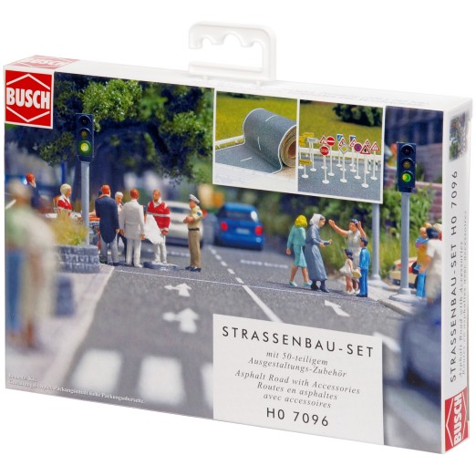 BUSCH 7096 H0 Straßenbau-Set 