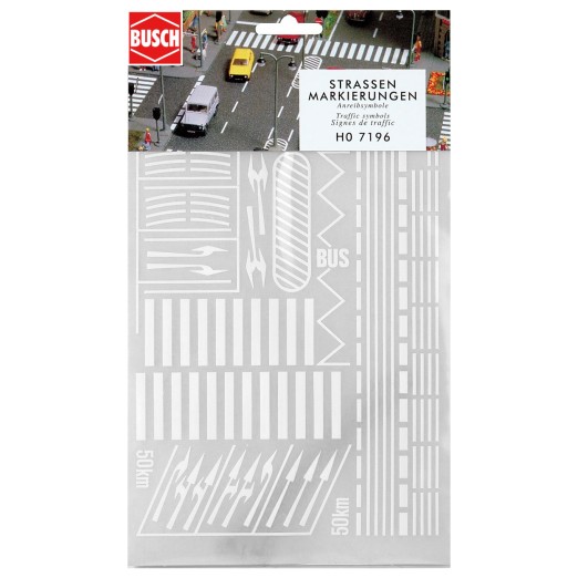 BUSCH 7196 H0 Straßenmarkierung 
