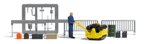 Preview: BUSCH 7805 H0 Straßenwalze mit Bauarbeiter 