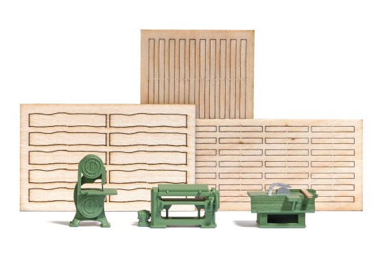 Preview: BUSCH 7850 H0 Holzbearbeitungsmaschinen mit Zubehör 