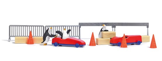 Preview: BUSCH 7924 H0 Pinguine Seifenkistenrennen 