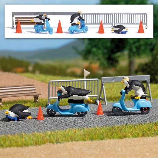 BUSCH 7925 H0 Pinguine Rollerfahrt 