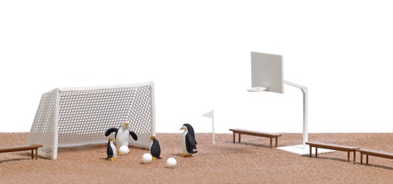 Preview: BUSCH 7926 H0 Pinguine Ballspiel 