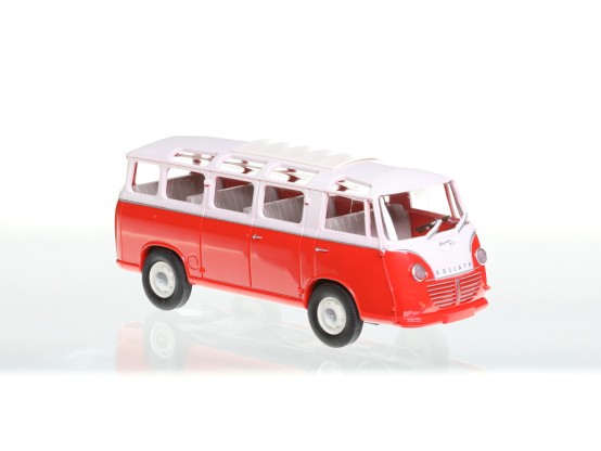 BUSCH 94150 H0 Goliath Express 1100 Luxusbus, rot/cremeweiß 