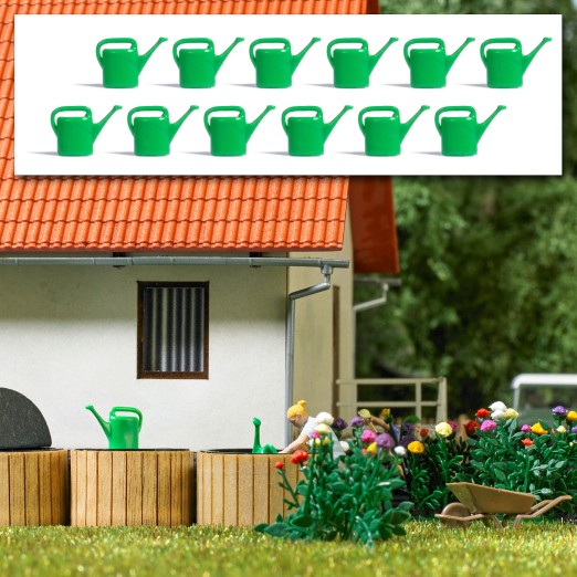 BUSCH 7751 H0 Mini-Set 12 Gießkannen 