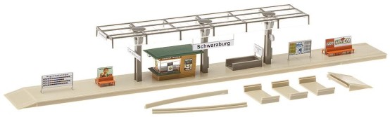 Preview: FALLER 120188 H0 Bahnsteig mit Kiosk 