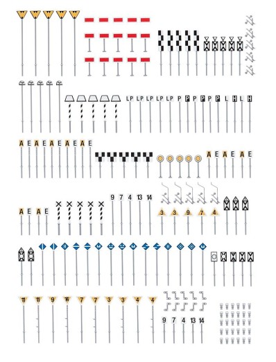 Preview: FALLER 120298 H0 Streckenschilder-Set 