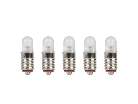 FALLER 180229 5 LEDs für Beleuchtungssockel, kaltweiß 