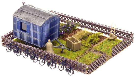 Preview: FALLER 180490 H0 Schrebergarten mit Bauwagen 