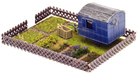 Preview: FALLER 180490 H0 Schrebergarten mit Bauwagen 