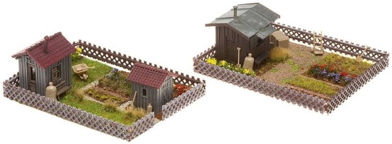 Preview: FALLER 180494 H0 2 Schrebergärten mit Schuppen 