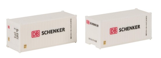 Preview: FALLER 182053 H0 20' Container DB, 2er-Set 