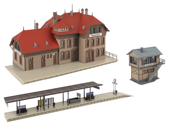 Preview: FALLER 190035 H0 Aktions-Set Bahnhof Passendorf 
