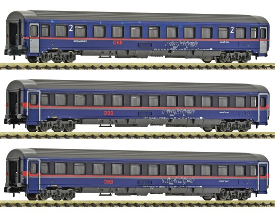 Fleischmann 6260084 N Eurofima-Wagen „Nightjet“, ÖBB 3er-Set 