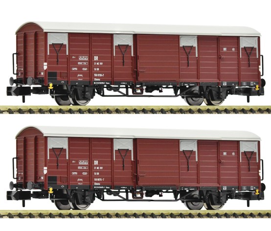 Fleischmann 826210 N Gedeckte Güterwagen, DR 2er-Set 