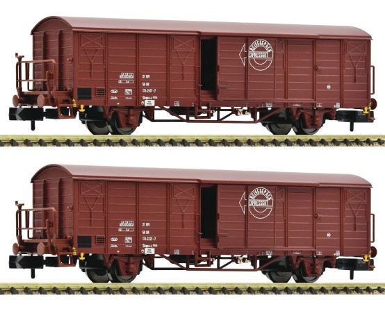 Fleischmann 826214 N Gedeckte Güterwagen, DR 2er-Set 