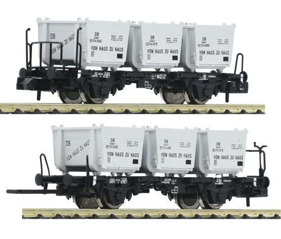 Fleischmann 823303 N Behältertransportwagen, DB 2er-Set 