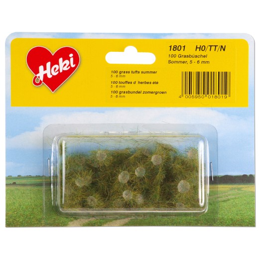 Heki 1801 H0/TT/N Grasbüschel Sommer 100 Stück, 5-6 mm 