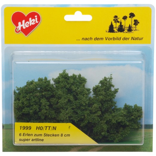 Heki 1999 H0/TT/N 6 Erlen zum Stecken 8 cm 