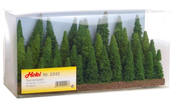 Heki 2243 H0/TT Tannenwald, 40 Tannen 5-12 cm 