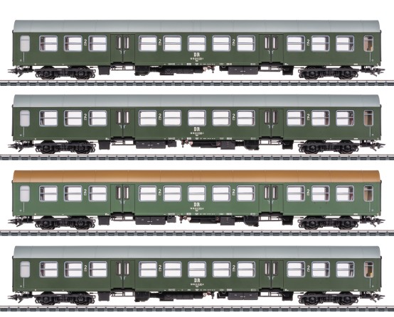Märklin 42580 H0 Personenwagen Halberstädter Mitteleinstiegswagen, DR 4er-Set