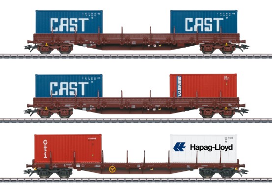 Märklin 47119 H0 Containerwagen, SNCB 3er-Set 