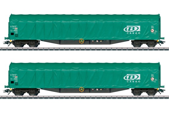 Märklin 47164 H0 Schiebeplanenwagen Rils, SNCB 2er-Set 