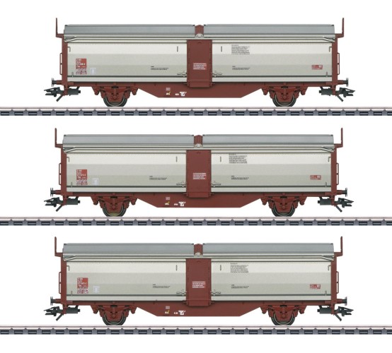 Märklin 47303 H0 Schiebedach-/ Schiebewandwagen, SJ 3er-Set 