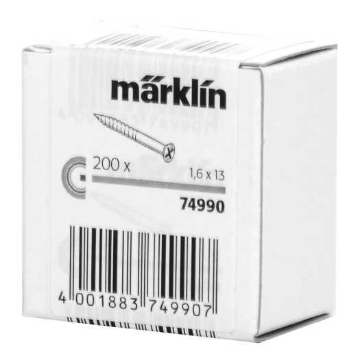 Preview: Märklin 74990 H0 C-Gleis Schrauben 1,6 x 13mm (200 Stück) 