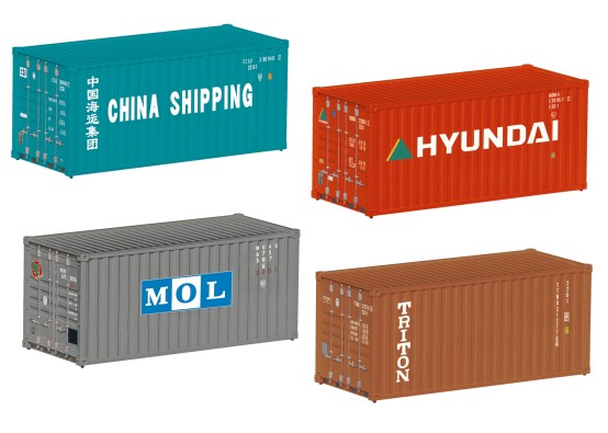 Märklin 76553 H0 Container 20ft. Fertigmodell 4er-Set 
