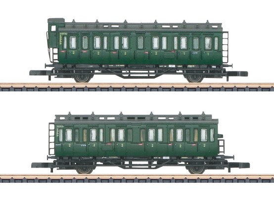 Märklin 87042 Spur Z Personenwagen Abteilwagen, DB 2er-Set 