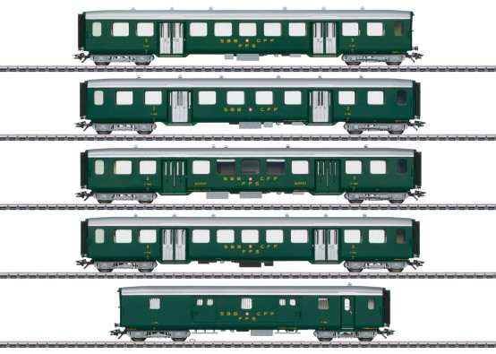 Trix 23134 H0 Leichtstahlwagen, SBB 5er-Set 