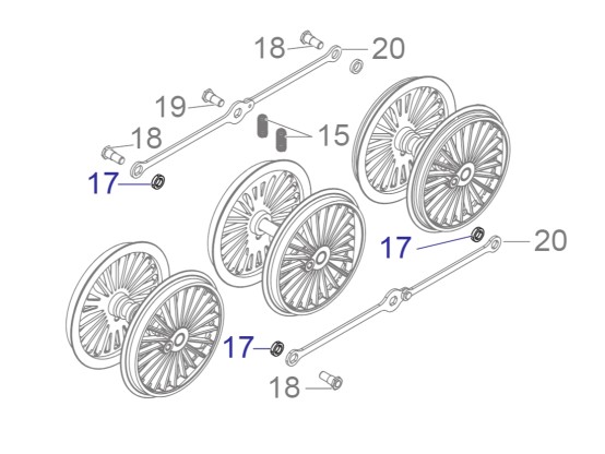 Preview: Märklin E206262 Distanzring für Kuppelstange (10 Stück) Modelleisenbahn