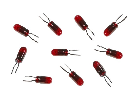 Märklin E600627 Glühlampe rot Bi-Pin (10 Stück) Modelleisenbahn