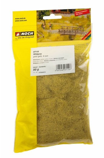 Preview: NOCH 07119 Wildgras gold-gelb, 9 mm, 50g Beutel 