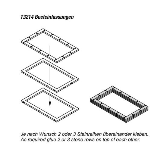 Preview: NOCH 13214 H0 Beeteinfassungen 