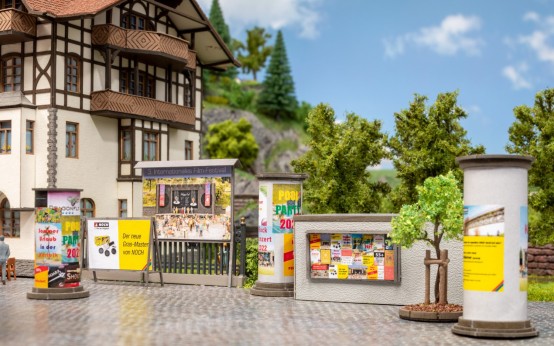 NOCH 14217 H0 Litfaßsäulen & Werbewände 