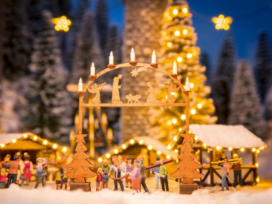 NOCH 14391 H0 Weihnachtsmarkt-Eingangsbogen 