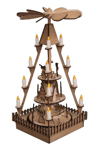 Preview: NOCH 14395 H0 Weihnachtsmarkt-Pyramide 