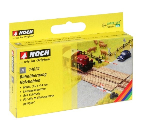 Preview: NOCH 14624 N Bahnübergang Holzbohlen 