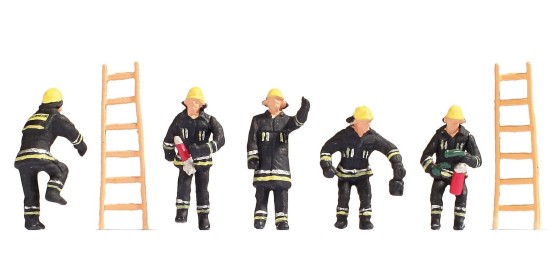 NOCH 36021 N Feuerwehr (schwarze Schutzanzüge) 