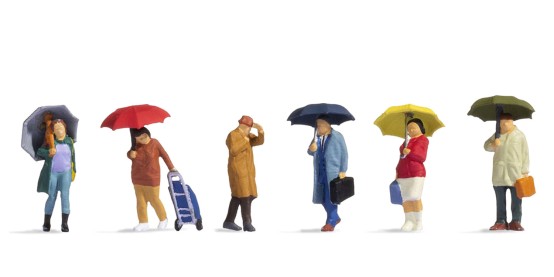 NOCH 15523 H0 Menschen im Regen 
