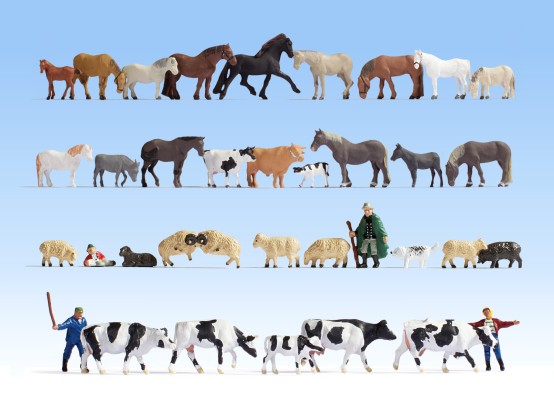 NOCH 16049 H0 Mega Spar-Set Tiere 36 Figuren 