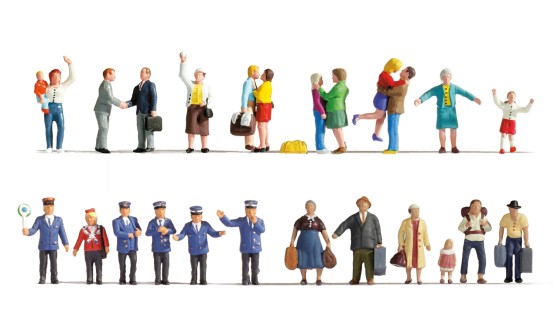 NOCH 16121 H0 Figuren-XL-Set „Auf dem Bahnhof“ 